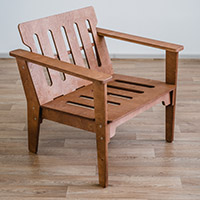 Кресло садовое (пропитка орех)